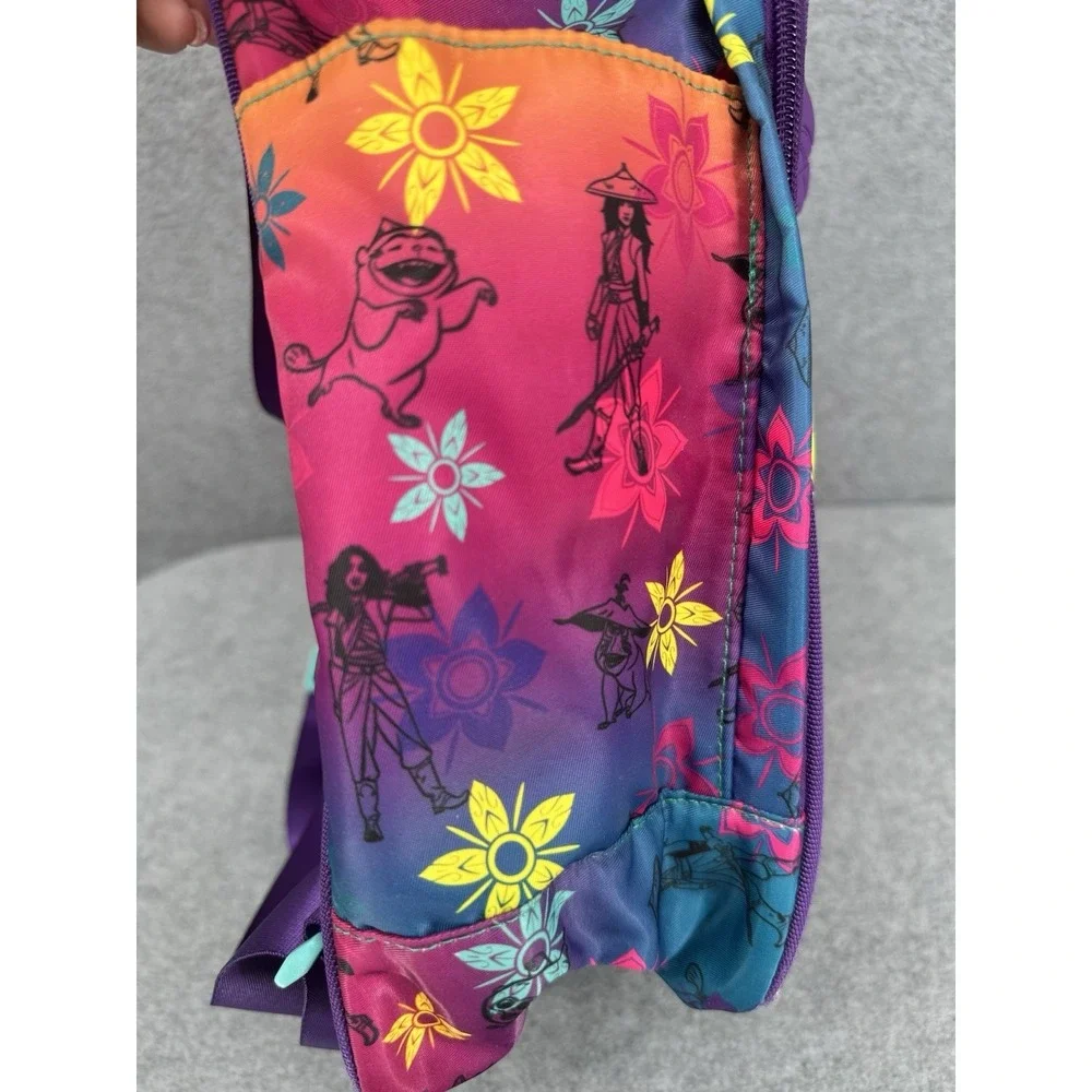 Disney Raya and the Last Dragon Duffle Bag Travel Overnight Kids Purple Rainbow